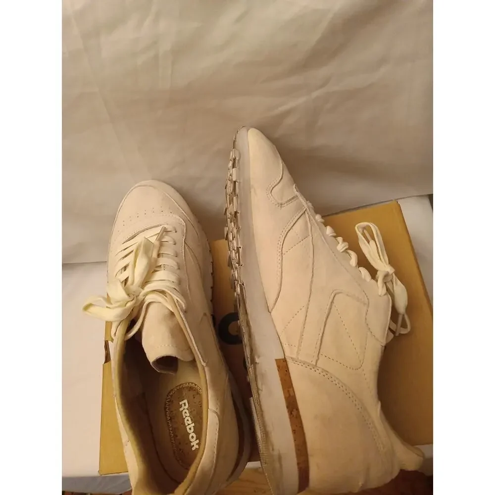 Reebok Men's Sz 13 Classic Leather LSTOff White Athletic Walking Shoes Sneakers